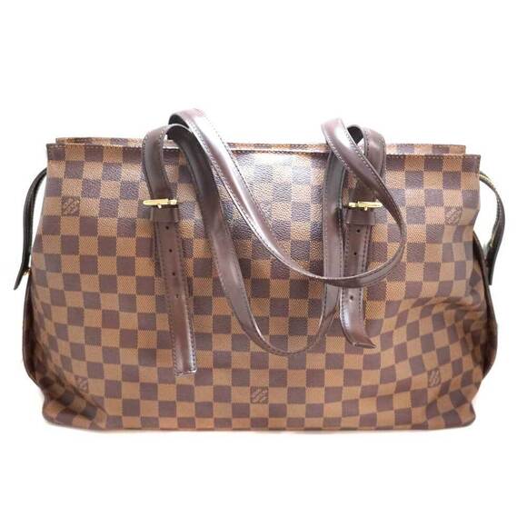 Louis Vuitton Chelsea Tote Bag Shoulder Damier Ebene Brown Leather - Picture 3 of 9